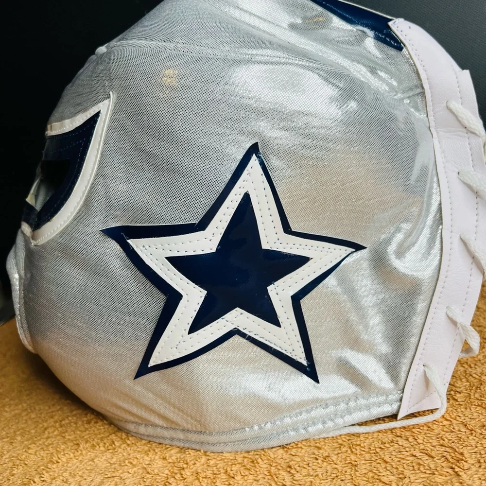 Dallas Cowboys style wrestler mask, Dallas Football Mexican Wrestler style mask
